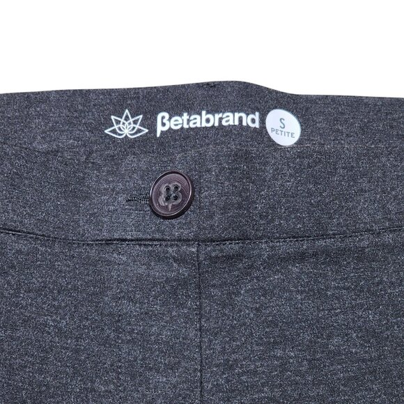 Betabrand‎ Womens Petite Straight-Leg Work Pants S Dark Gray Stretch - Picture 2 of 7